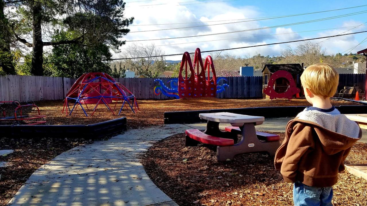 Practical life learning station at San Mateo daycare